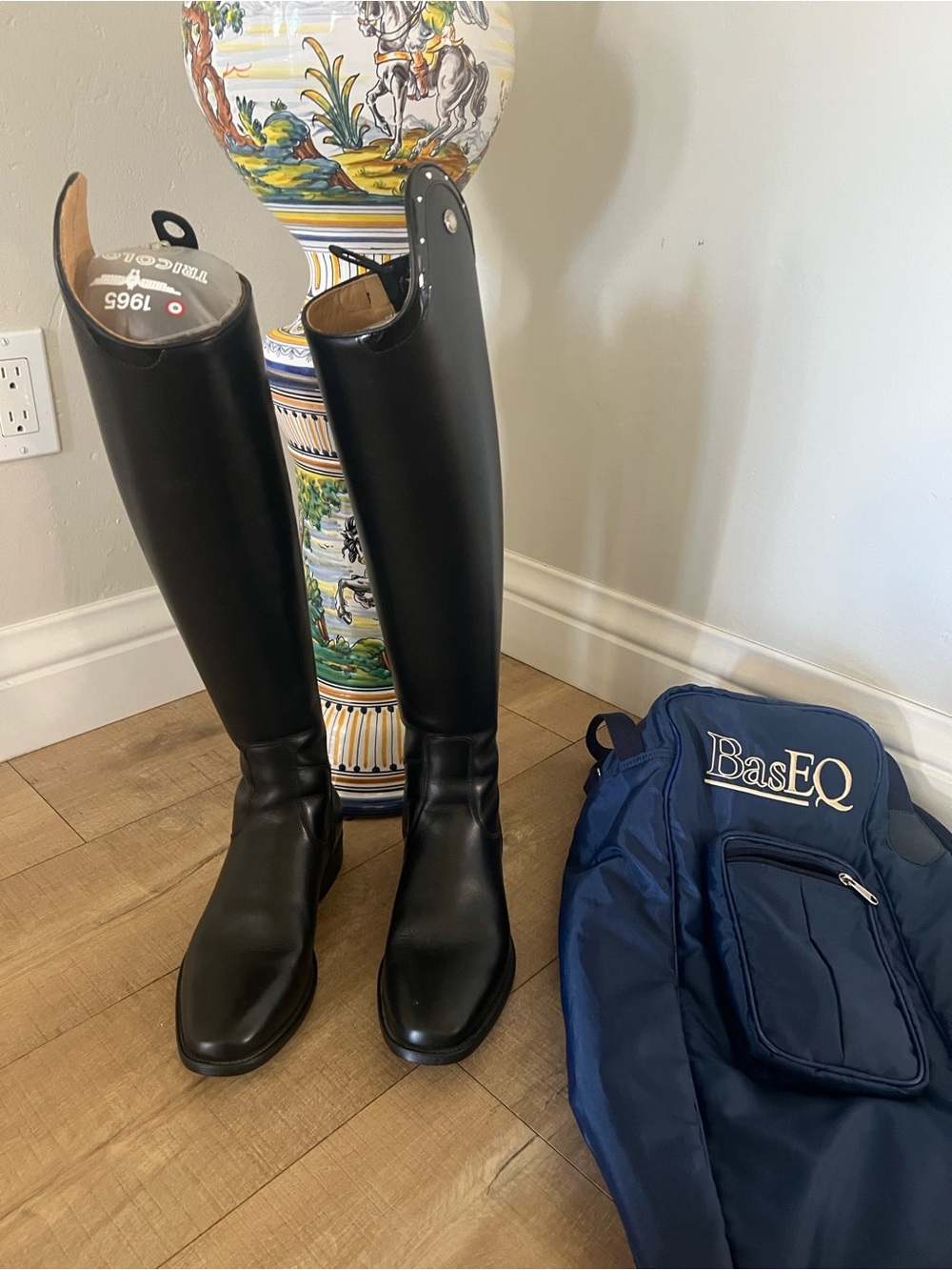Tricolore Italia Black Equestrian Tall Riding Boots